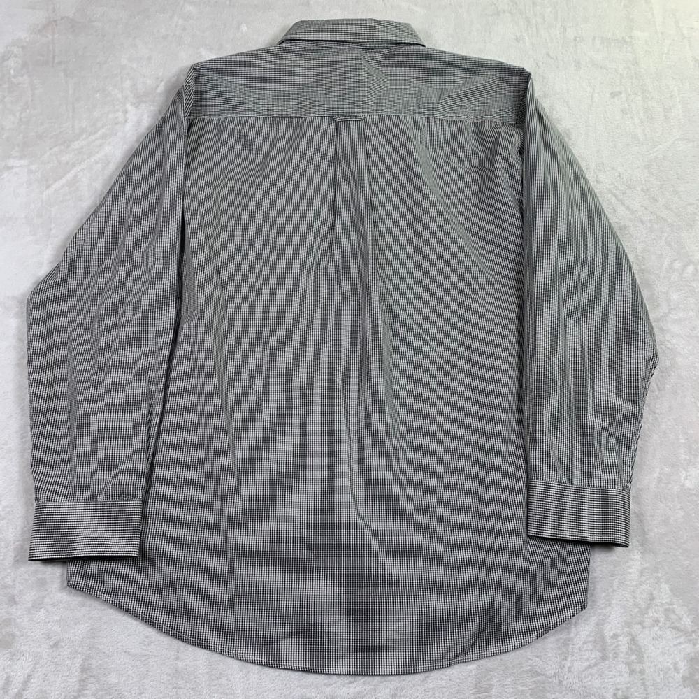 Antigua Button Down Shirt Mens XXL Black Gingham Arkansas Razorbacks Long Sleeve - Picture 7 of 7